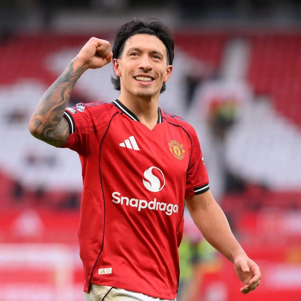 Manchester United's Lisandro Martinez after the win over Manchester City.