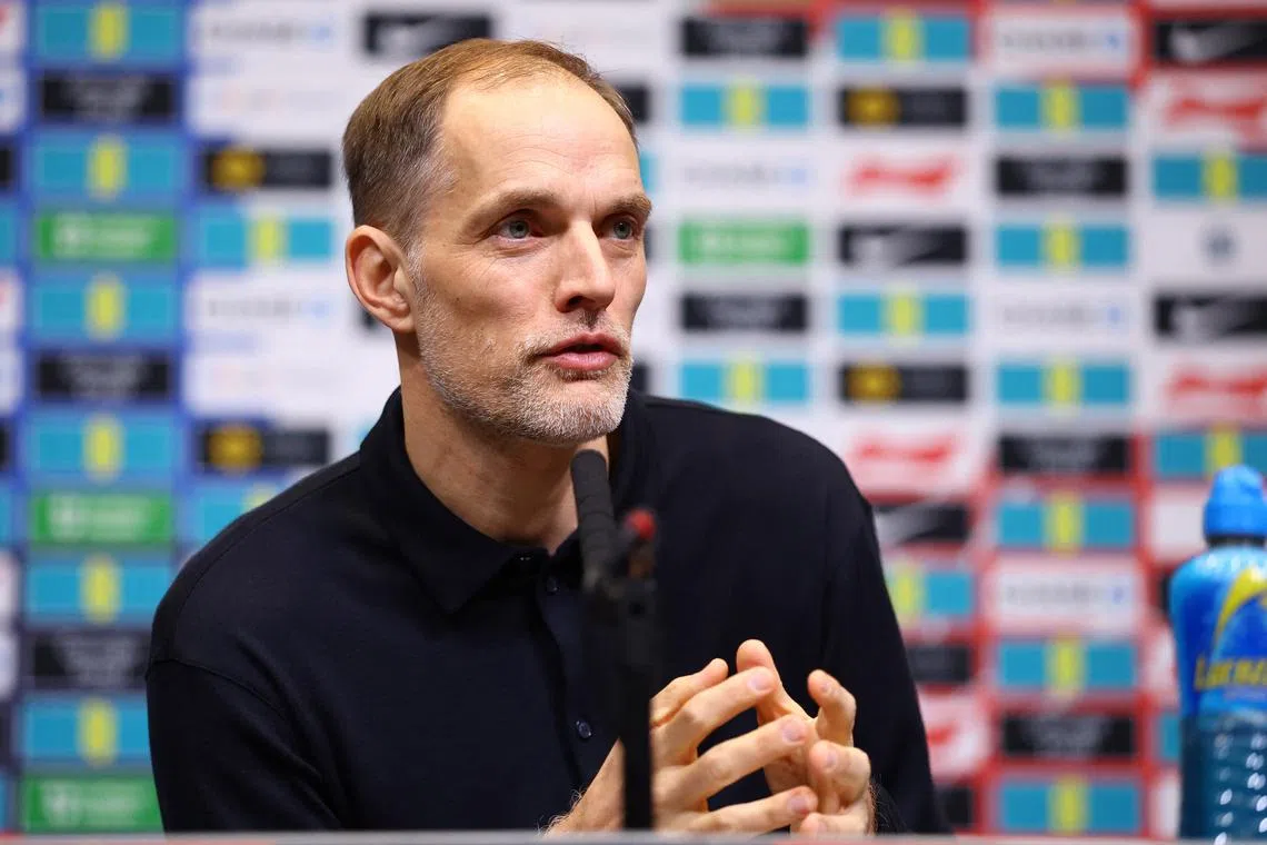 Soccer - England - Thomas Tuchel Press Conference - Wembley Stadium, London, Britain - March 14, 2025 England manager Thomas Tuchel during the press conference Action Images via Reuters/Andrew Boyers