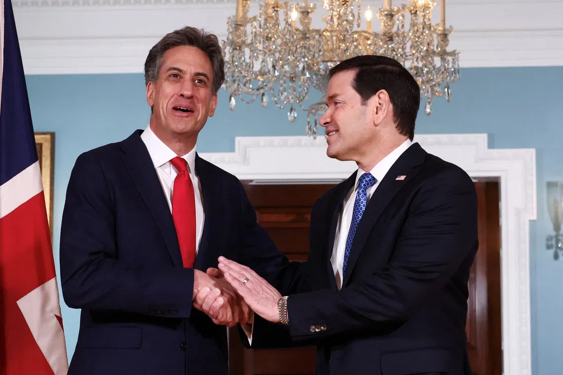 Rubio, Miliband discuss Ukraine war, Europe taking greater role in its own security