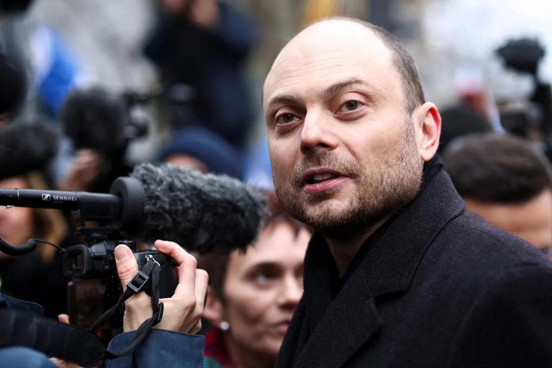 Russian dissident Vladimir Kara-Murza attending a protest in Berlin against Russia's war in Ukraine in November 2024.