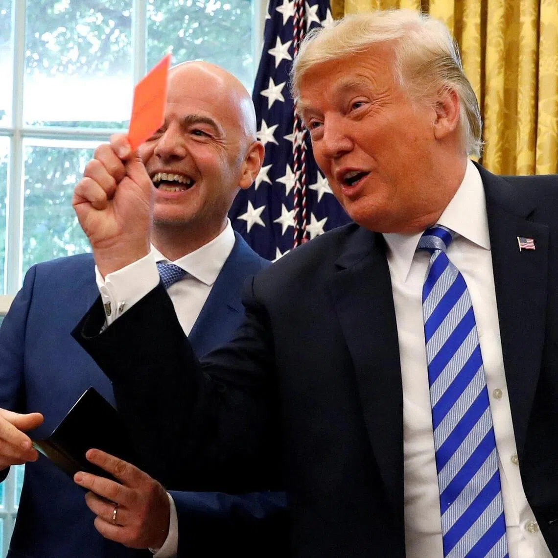US President Donald Trump and FIFA President Gianni Infantino scored an own goal with their intervention of US forward Folarin Balogun’s red card suspension.