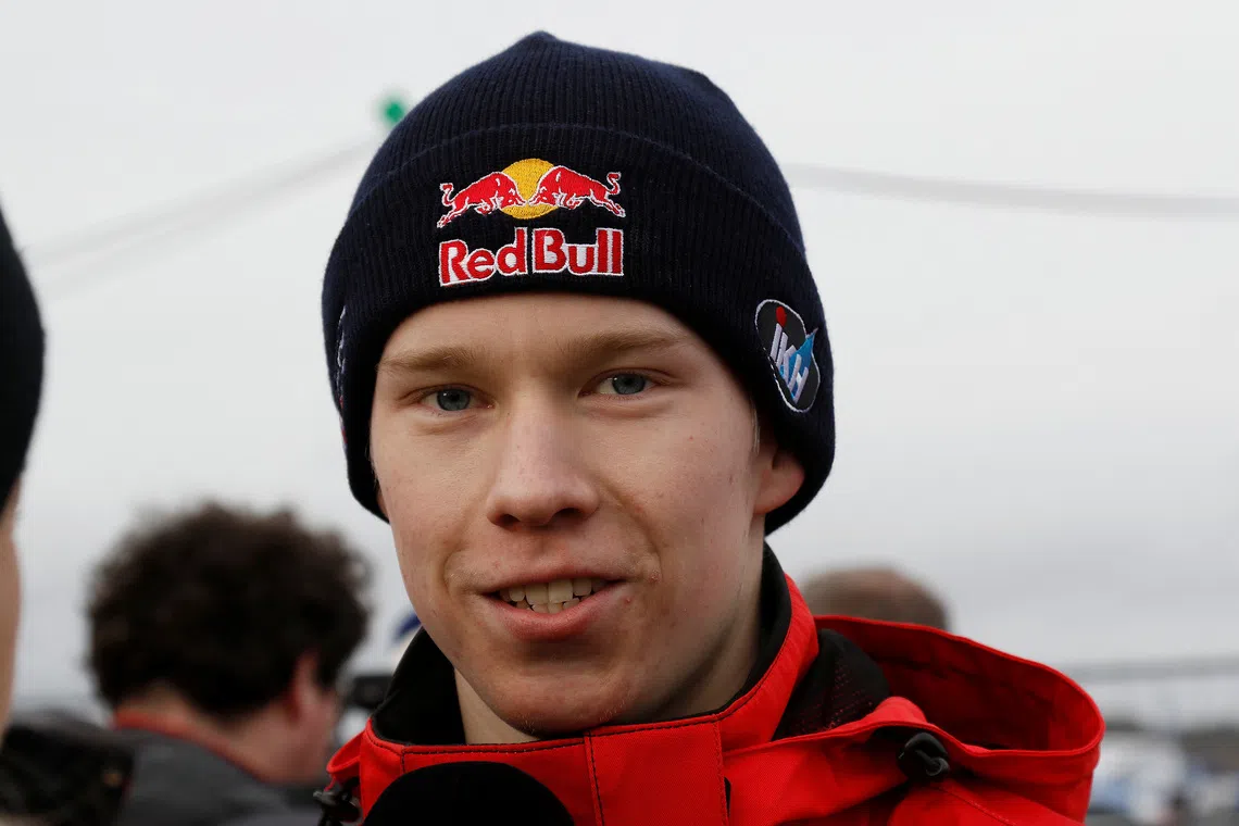FIA World Rally Championship - Rally Sweden - Stage 7 of Second Round - Torsby, Sweden - February 15, 2020. Kalle Rovanpera of Finland (Toyota Yaris WRC) poses for a photo.  TT News Agency/Micke Fransson/via REUTERS