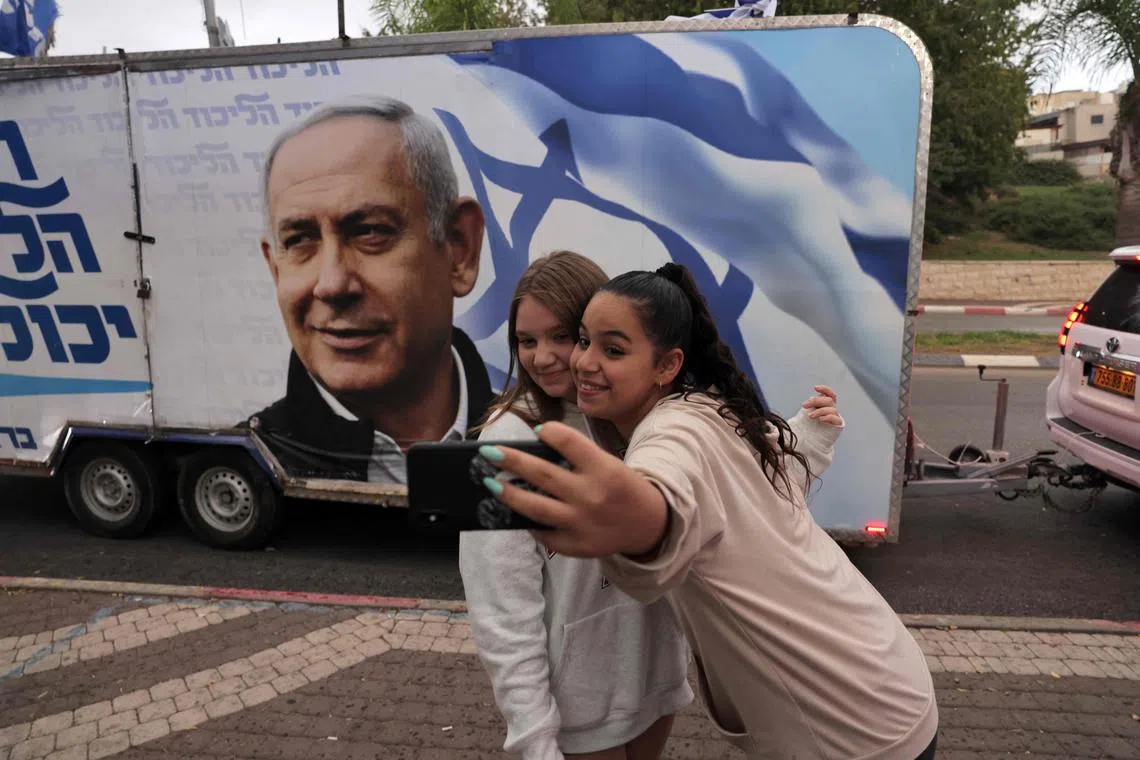 Former Israeli prime minister Benjamin Netanyahu appears well placed to return to power.