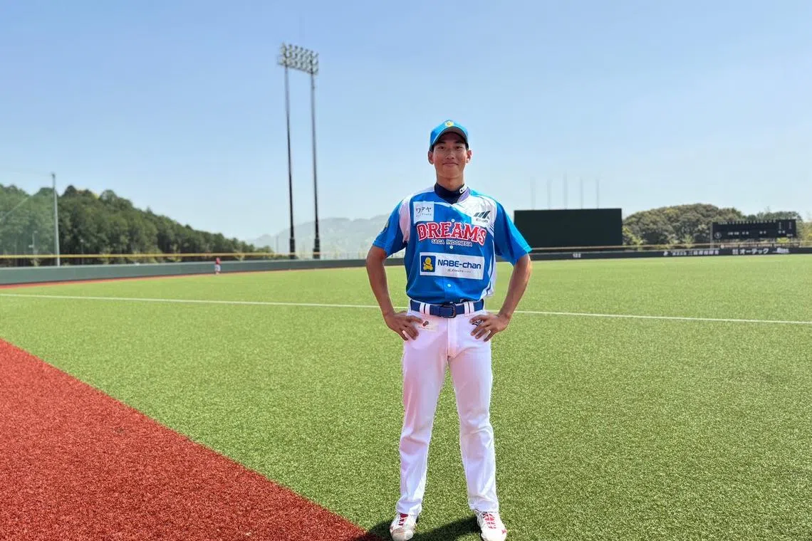 Eleazar Ng is the first Singaporean baseballer to sign a professional contract after joining Japanese third-tier team Saga Indonesia Dreams.