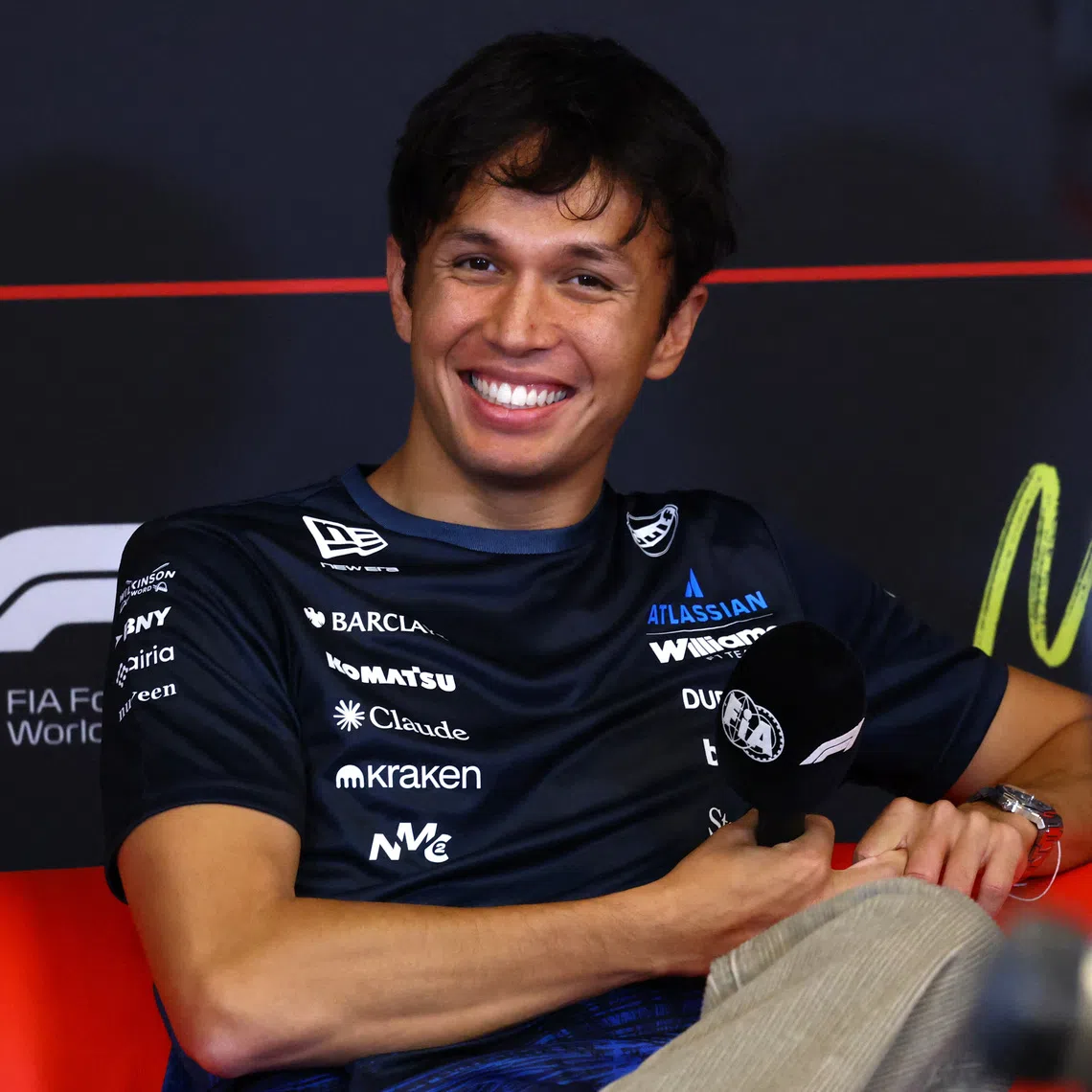Formula One F1 - Monaco Grand Prix - Circuit de Monaco, Monaco - June 4, 2026 Williams' Alex Albon during the press conference REUTERS/Yves Herman