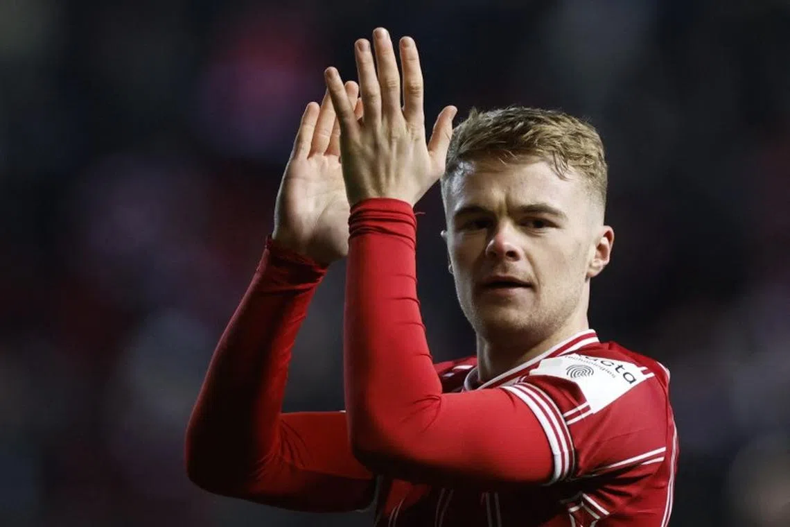 Soccer Football - FA Cup - Third Round Replay - Bristol City v West Ham United - Ashton Gate Stadium, Bristol, Britain - January 16, 2024  Bristol City's Tommy Conway celebrates after the match Action Images via Reuters/Peter Cziborra