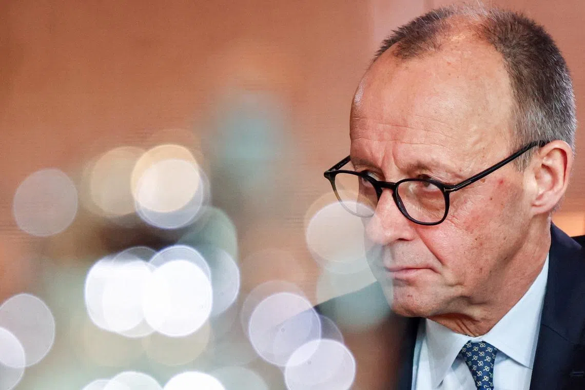 German Chancellor Friedrich Merz attends a cabinet meeting at the Chancellery in Berlin, Germany January 7, 2026. REUTERS/Liesa Johannssen/File Photo