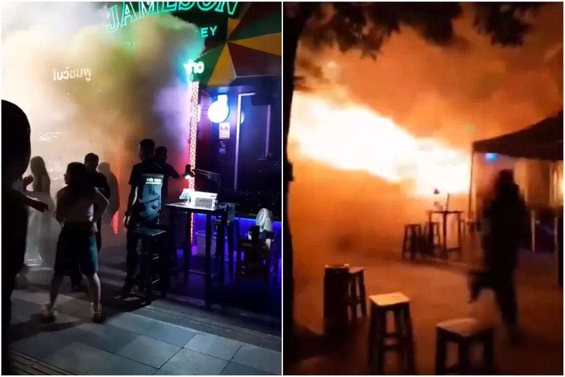 straitstimes.com - Bangkok pub fire kills at least 27 people, reports say