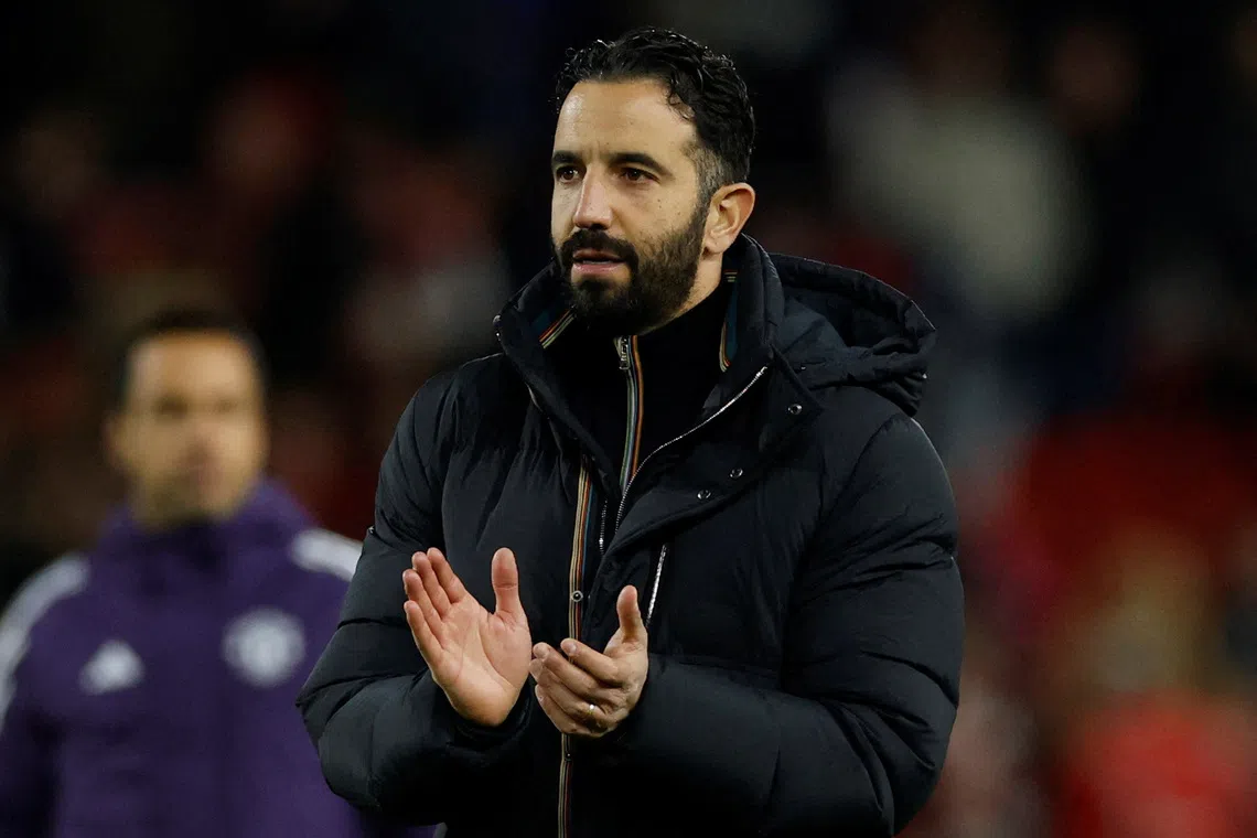 FILE PHOTO: Soccer Football - Premier League - Nottingham Forest v Manchester United - The City Ground, Nottingham, Britain - November 1, 2025 Manchester United manager Ruben Amorim after the match Action Images via Reuters/Jason Cairnduff/File Photo