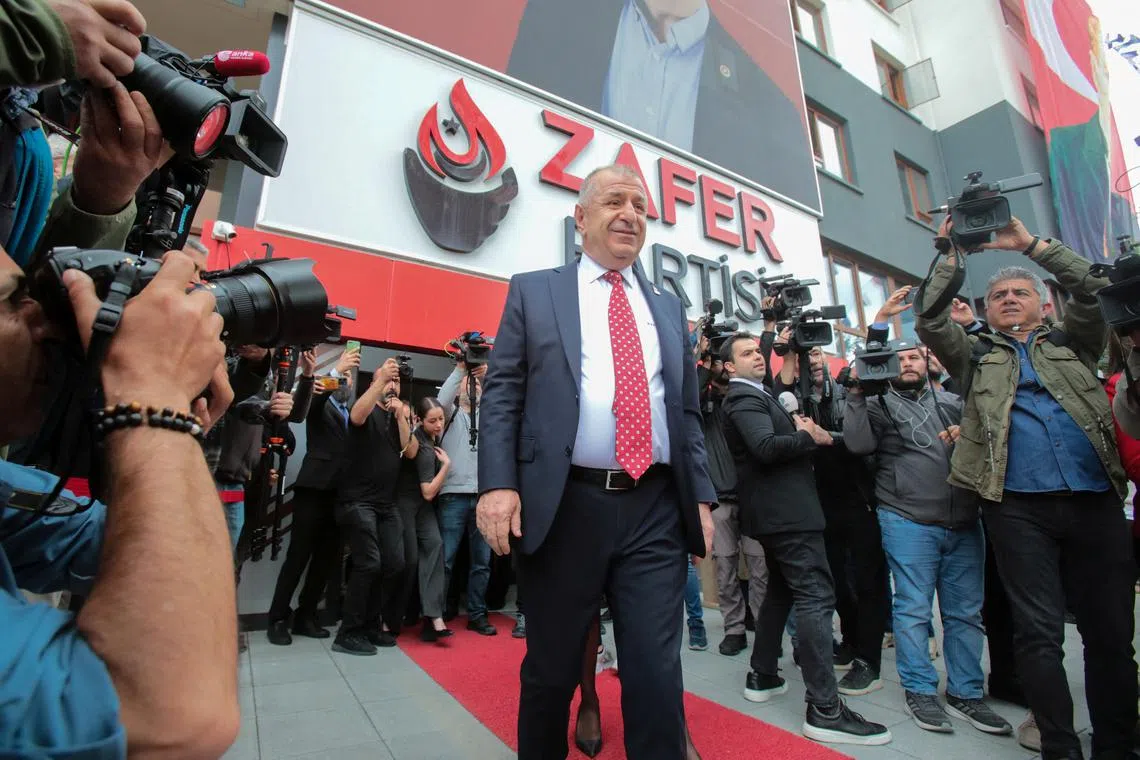 FILE PHOTO: Umit Ozdag, leader of the nationalist Victory Party or Zafer Partisi, leaves his party headquarters in Ankara, Turkey, May 19, 2023. REUTERS/Serdar Ozsoy/File Photo