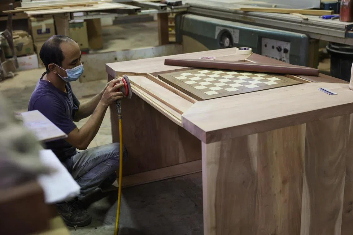 An electronic chess board will be fitted into the table during the main event.