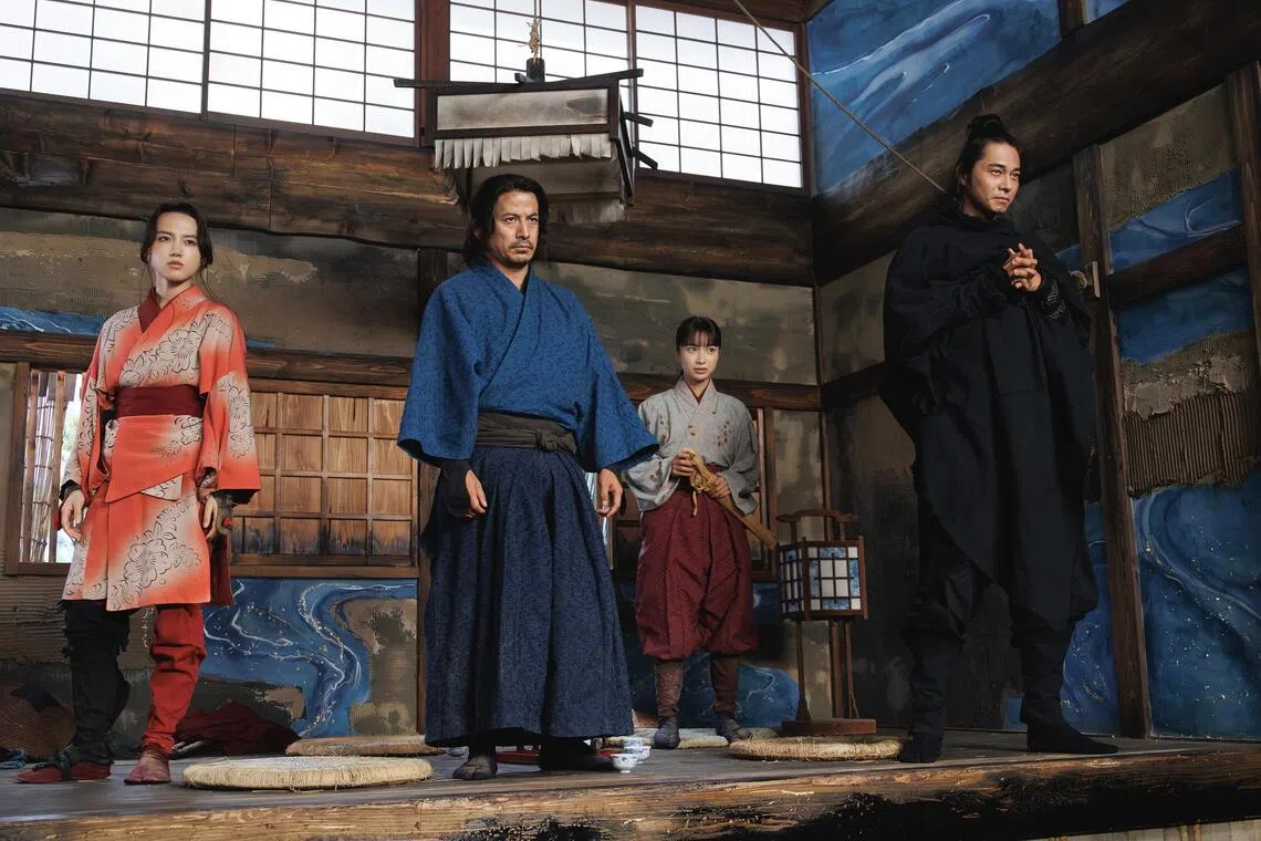 adsamurai02 - (From left) Kaya Kiyohara, Junichi Okada, Yumia Fujisaki and Masahiro Higashide in Last Samurai Standing.

source/copyright: Netflix
free for publicity use