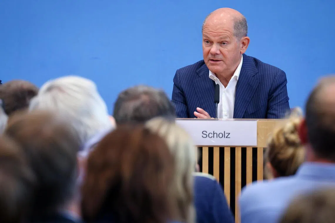 Mr Scholz became chancellor after his centre-left Social Democrats (SPD) won Germany’s last general election in 2021.