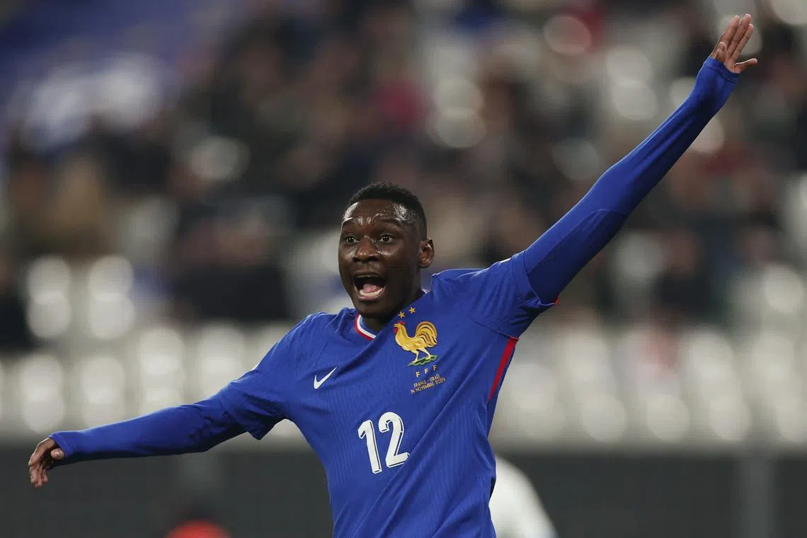 FILE PHOTO: Soccer Football - Nations League - Group Stage - France v Israel - Stade de France, Saint-Denis, France  - November 14, 2024 France's Randal Kolo Muani reacts REUTERS/Gonzalo Fuentes/File Photo