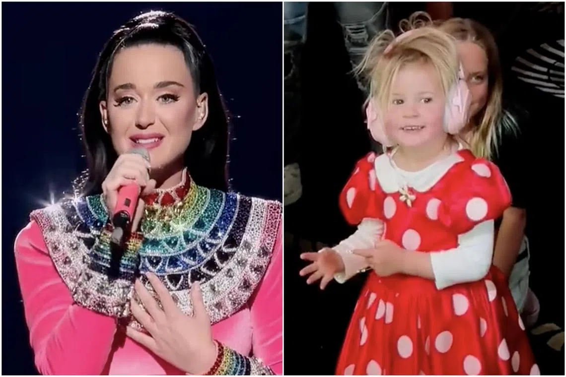 Katy Perry gave an emotional speech expressing gratitude for her loved ones, especially her three-year-old daughter Daisy Dove.