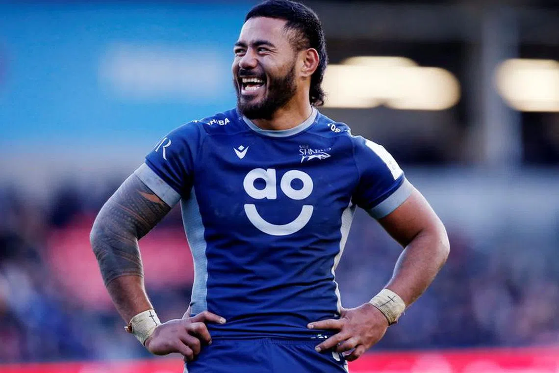 Rugby Union - European Champions Cup - Sale Sharks v Stade Francais - AJ Bell Stadium, Manchester, Britain - December 10, 2023 Sale Sharks's Manu Tuilagi celebrates after the match Action Images via Reuters/Craig Brough/ File Photo