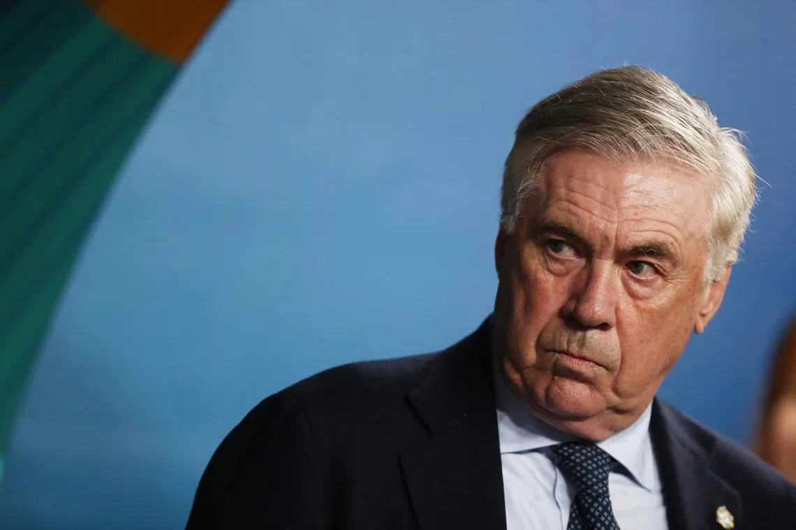 FILE PHOTO: Soccer Football - World Cup - South American Qualifiers - Brazil v Paraguay - Neo Quimica Arena, Sao Paulo, Brazil - June 10, 2025 Brazil coach Carlo Ancelotti before the match REUTERS/Jean Carniel/File Photo