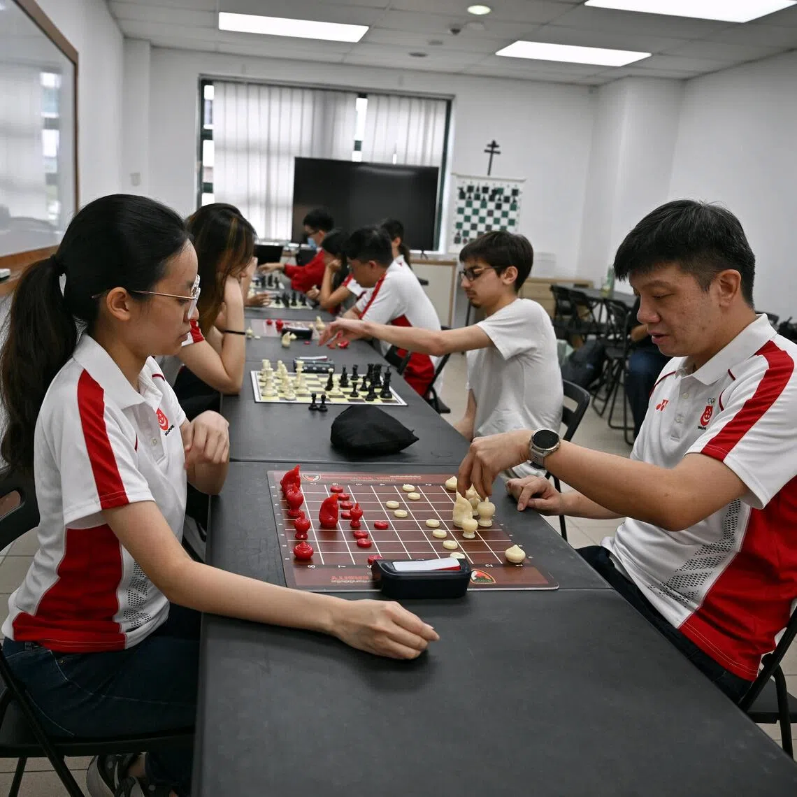 National Chess players at Bishan Community Centre on Nov 22, 2025.