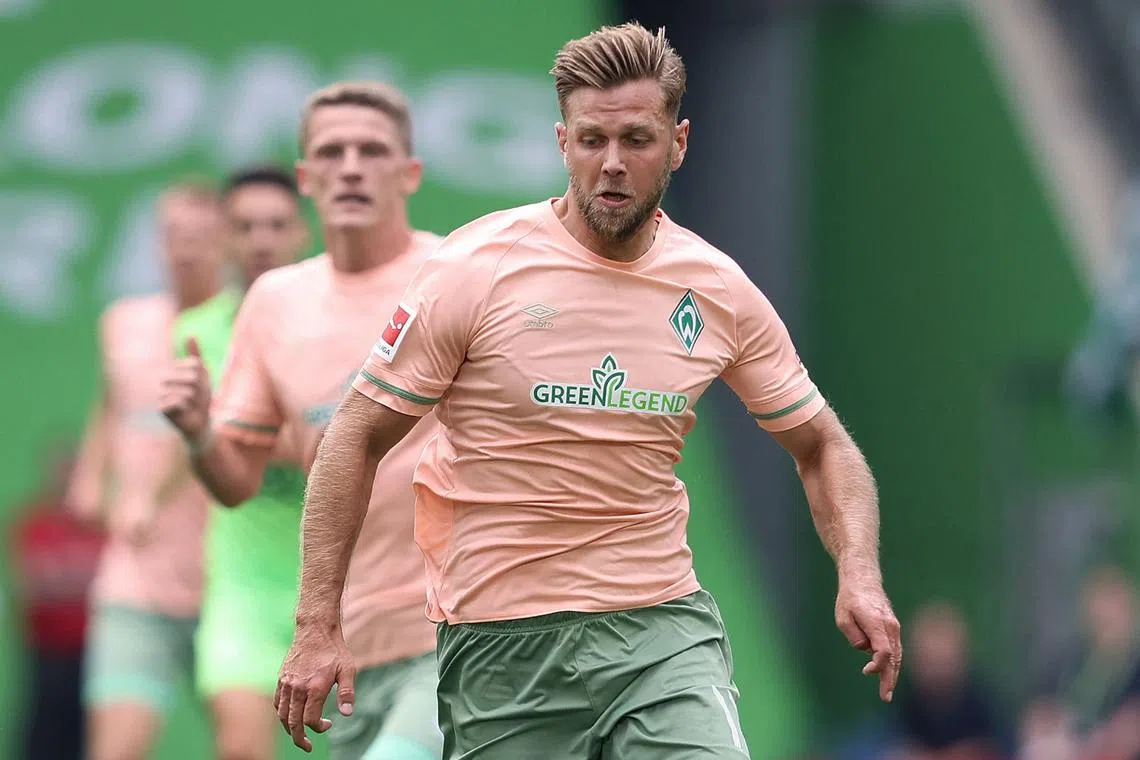 Werder Bremen's Niclas Fuellkrug is the highest-scoring German player in the Bundesliga this season with 10 goals.