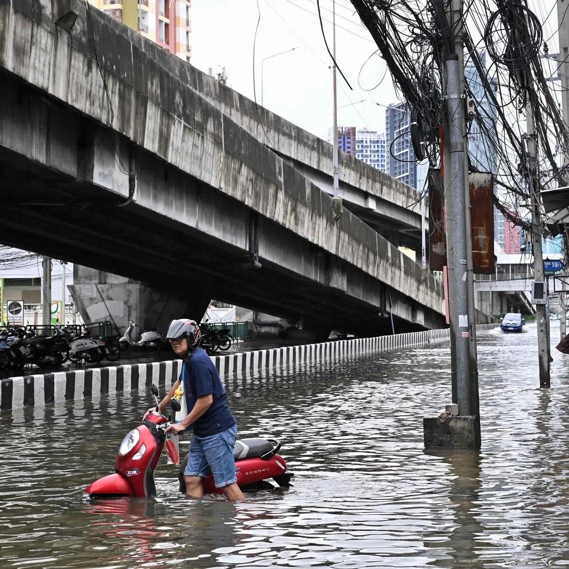 More than 330mm of rain fell in some areas of Bangkok between Sept 24 and Sept 27.