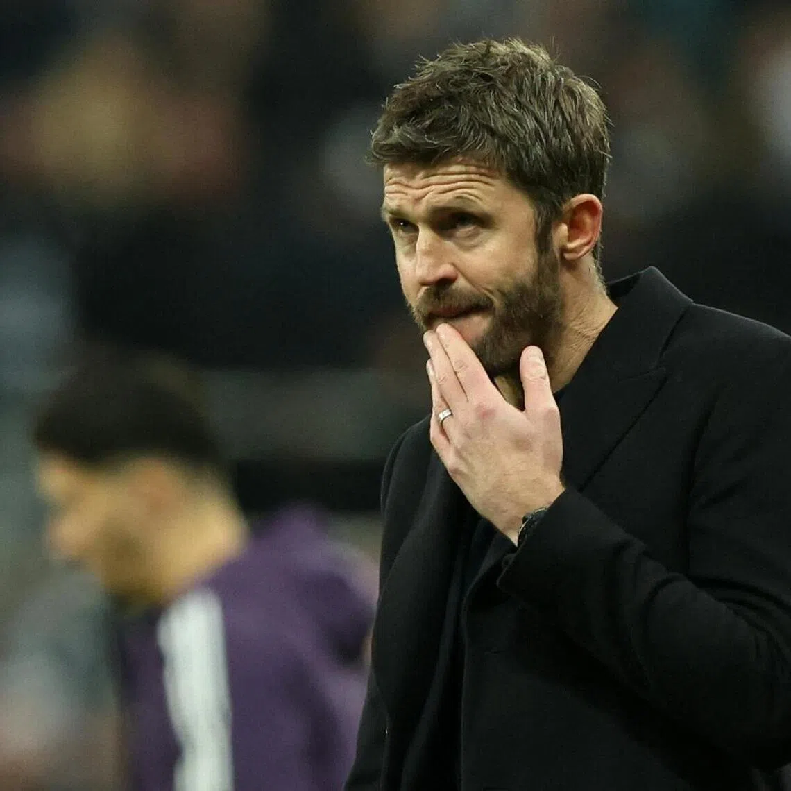 Manchester United manager Michael Carrick during the 2-1 Premier League loss to Newcastle United.