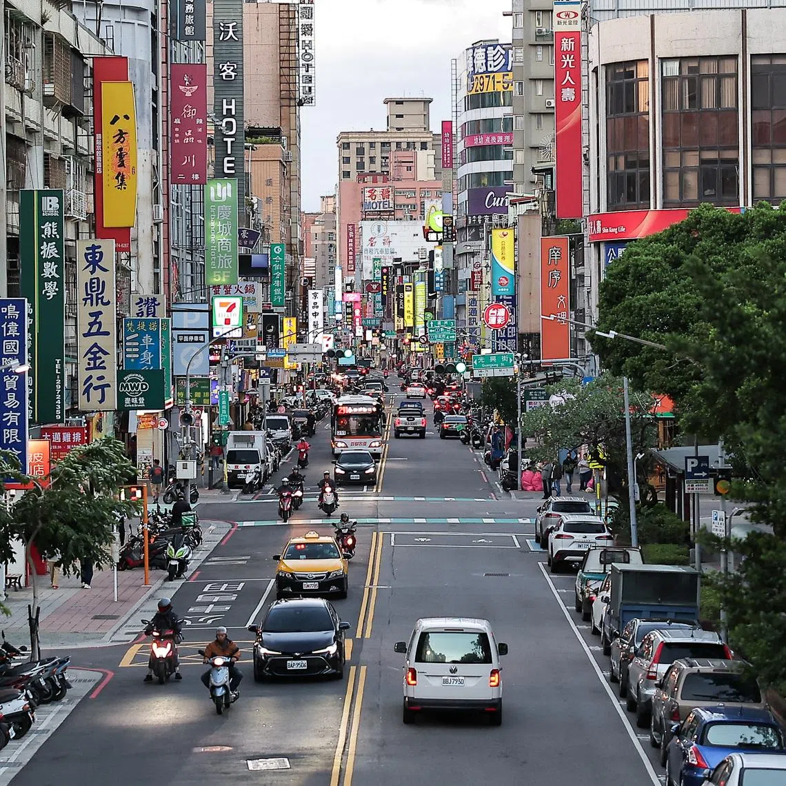 Vehicles drive on a street, at New Taipei city, Taiwan December 9, 2024. REUTERS/Ann Wang