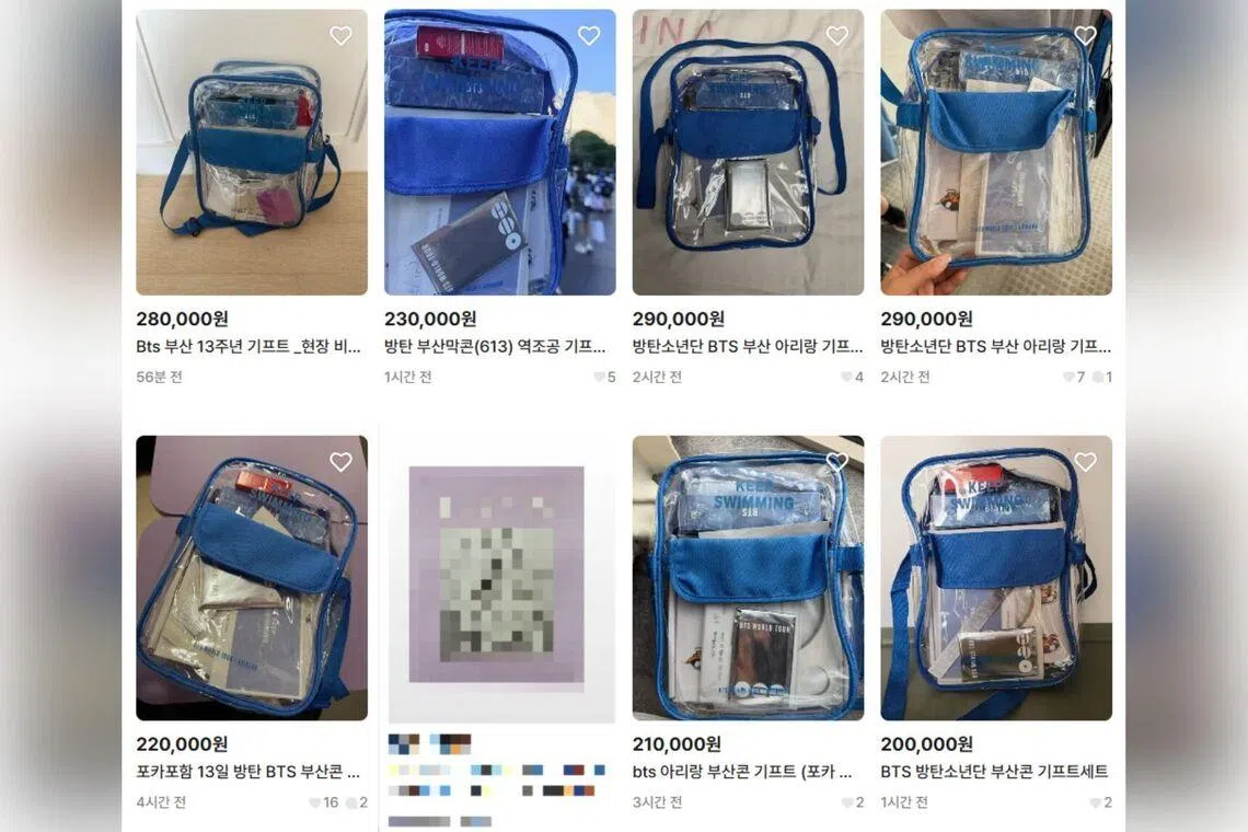 BTS gift bags hit resale sites, angering fans