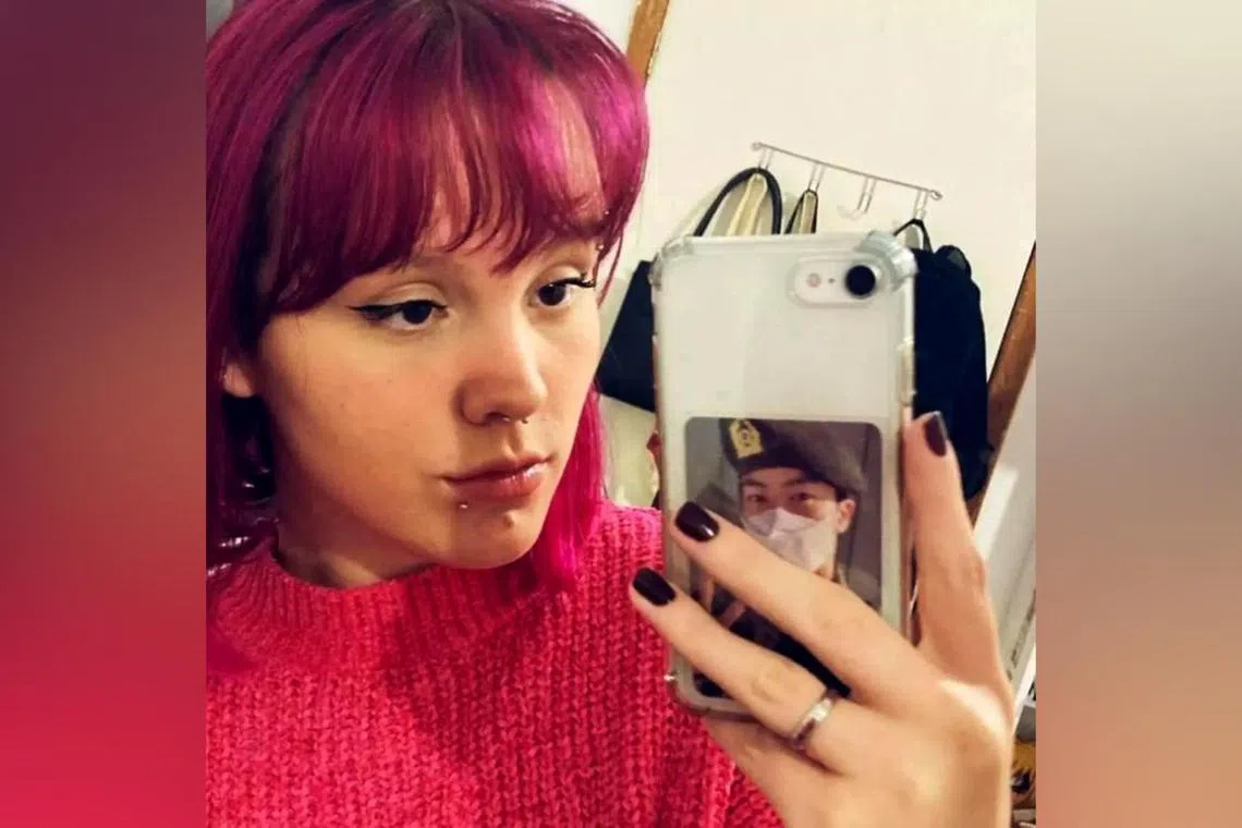 Brazilian college student Natali Vitoria had a photo of BTS member Jin on the back of her phone.