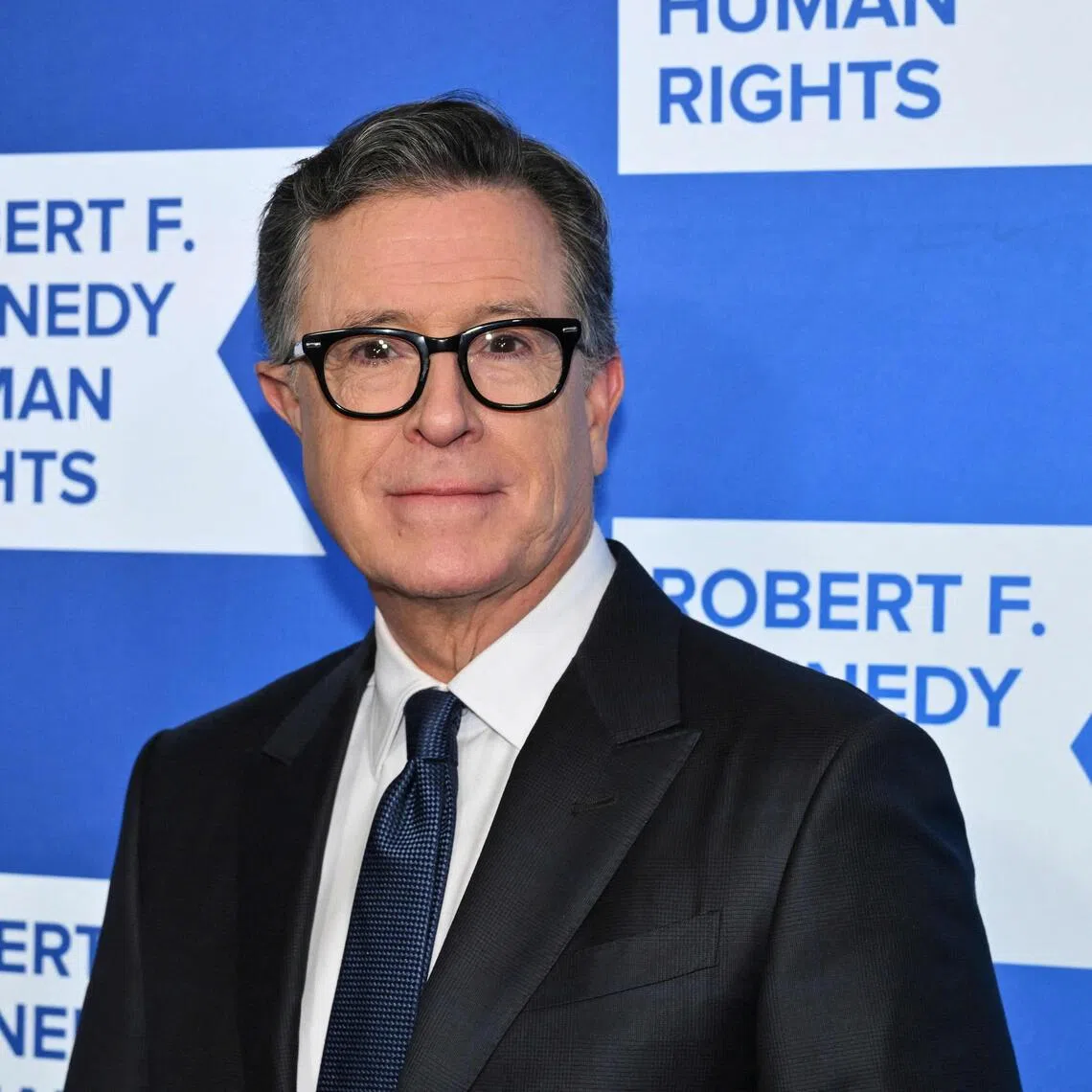 US TV host and writer Stephen Colbert attends the Robert F. Kennedy Human Rights 'Ripple of Hope Awards Gala' in New York City, on December 9, 2025. (Photo by ANGELA WEISS / AFP)