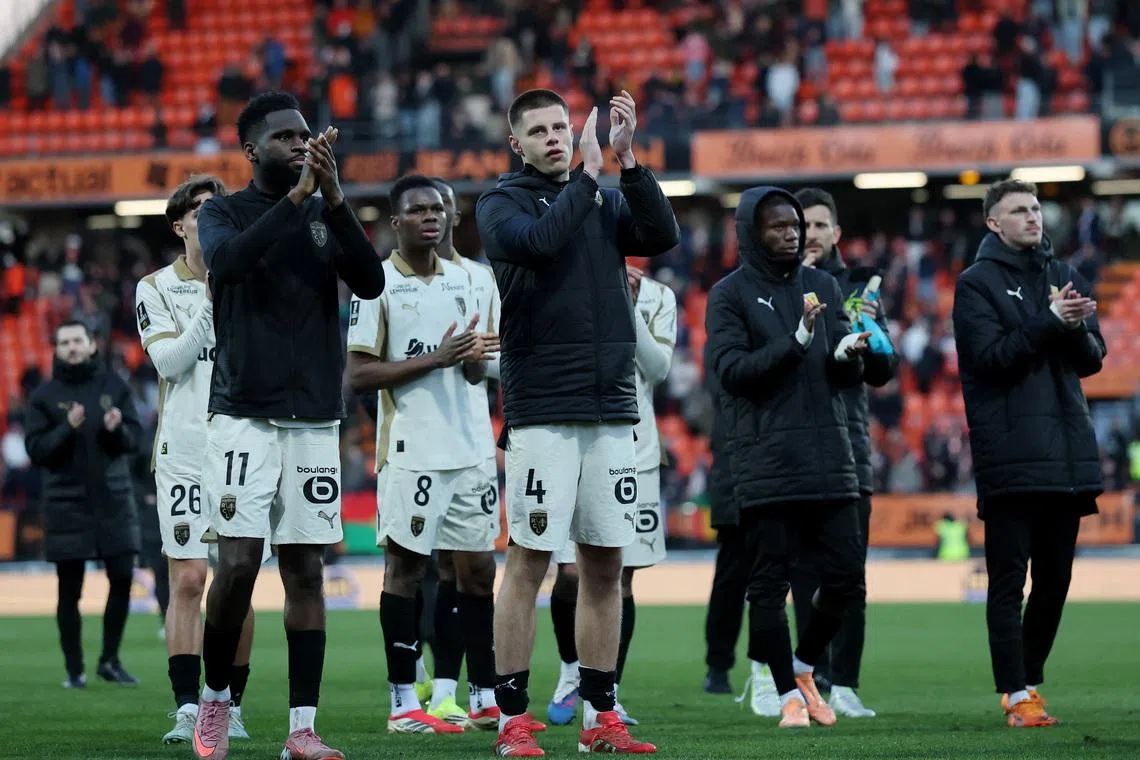 Lorient stun second placed Lens with 2-1 win in Ligue 1 | The Straits Times