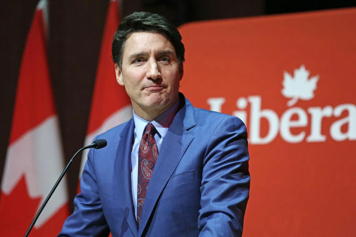 Around 15 Liberal legislators are calling on Mr Trudeau to quit, amid polls showing the party is set to be crushed in an election that must be held by October 2025.