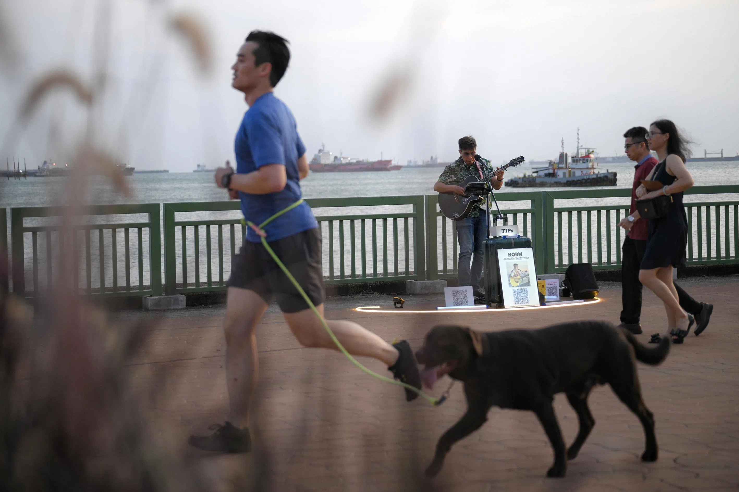 Norman, a singer and guitarist, performing at East Coast Park on Jan 22.