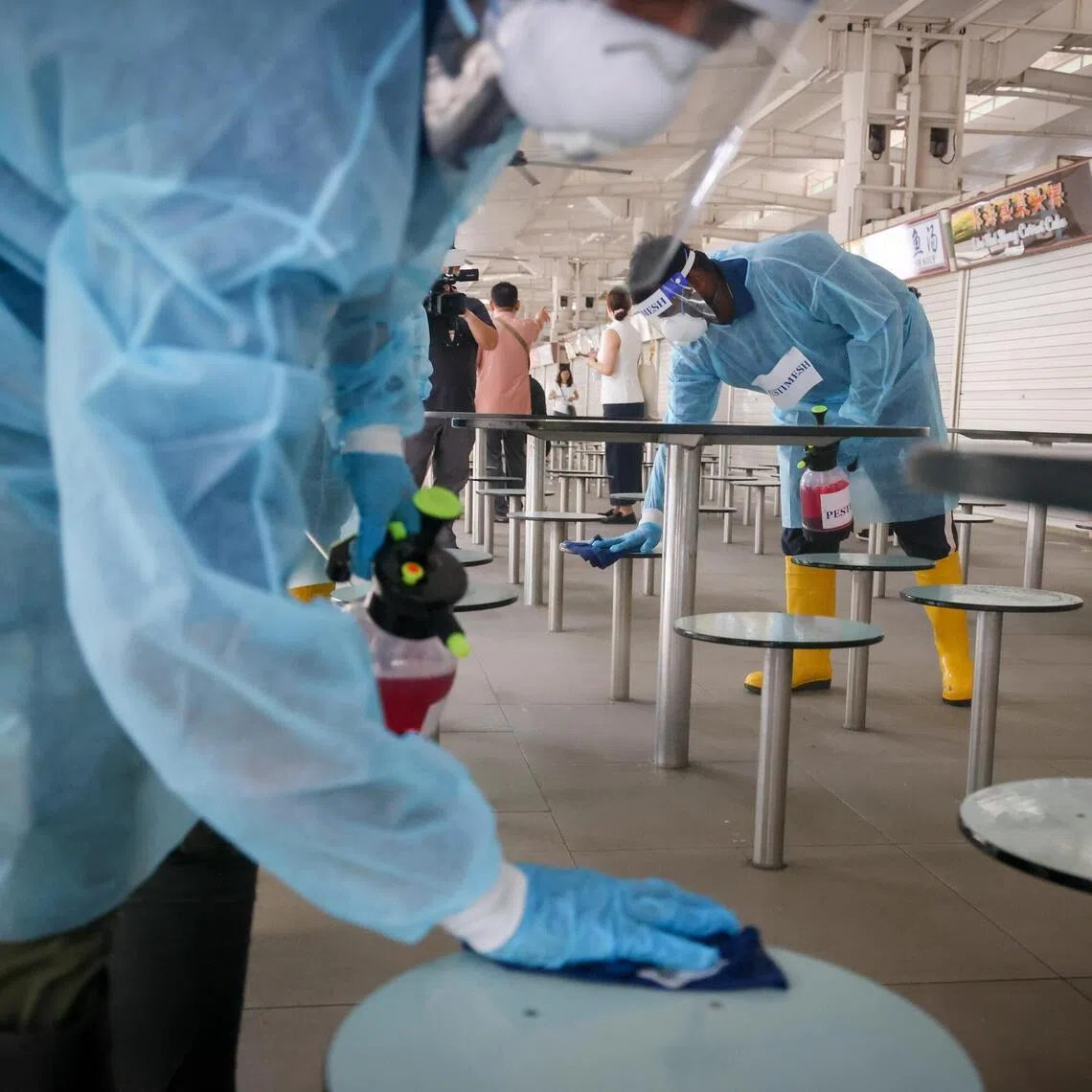 Block 216 Bedok Food Centre & Market is now closed for cleaning operations and will reopen on May 20.