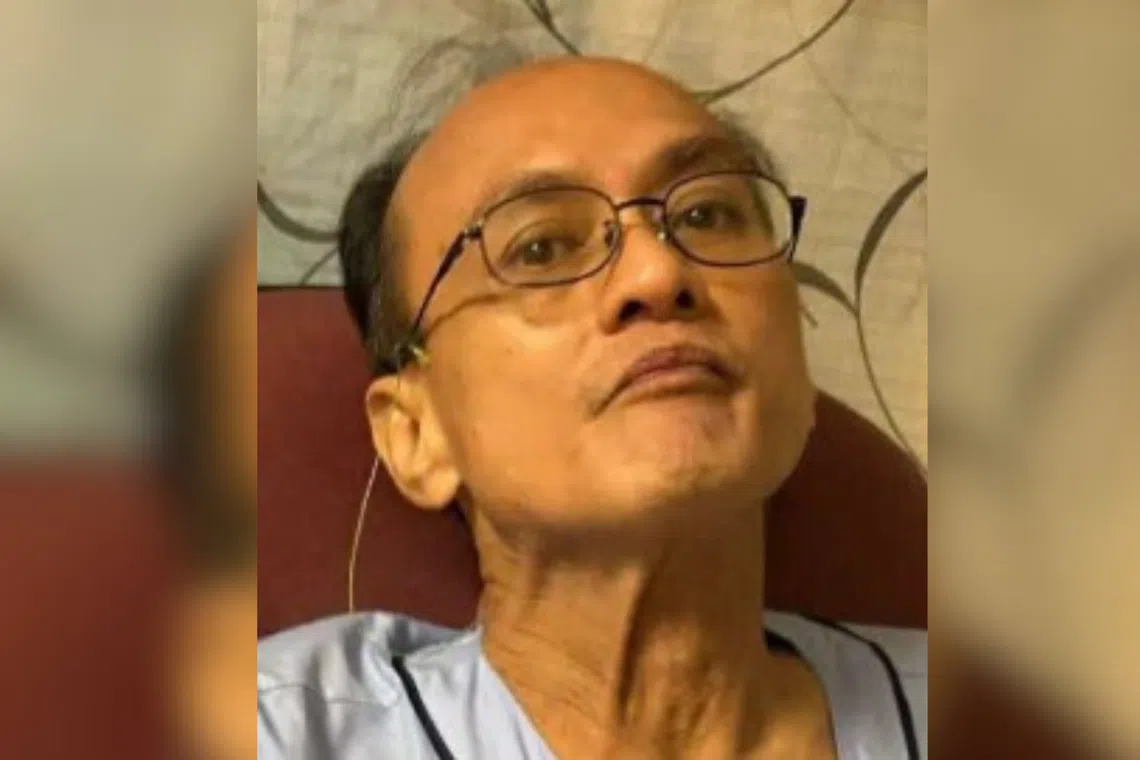 Ang Chye Kiong was last seen near Block 280 Bukit Batok East Avenue 3 on June 13.