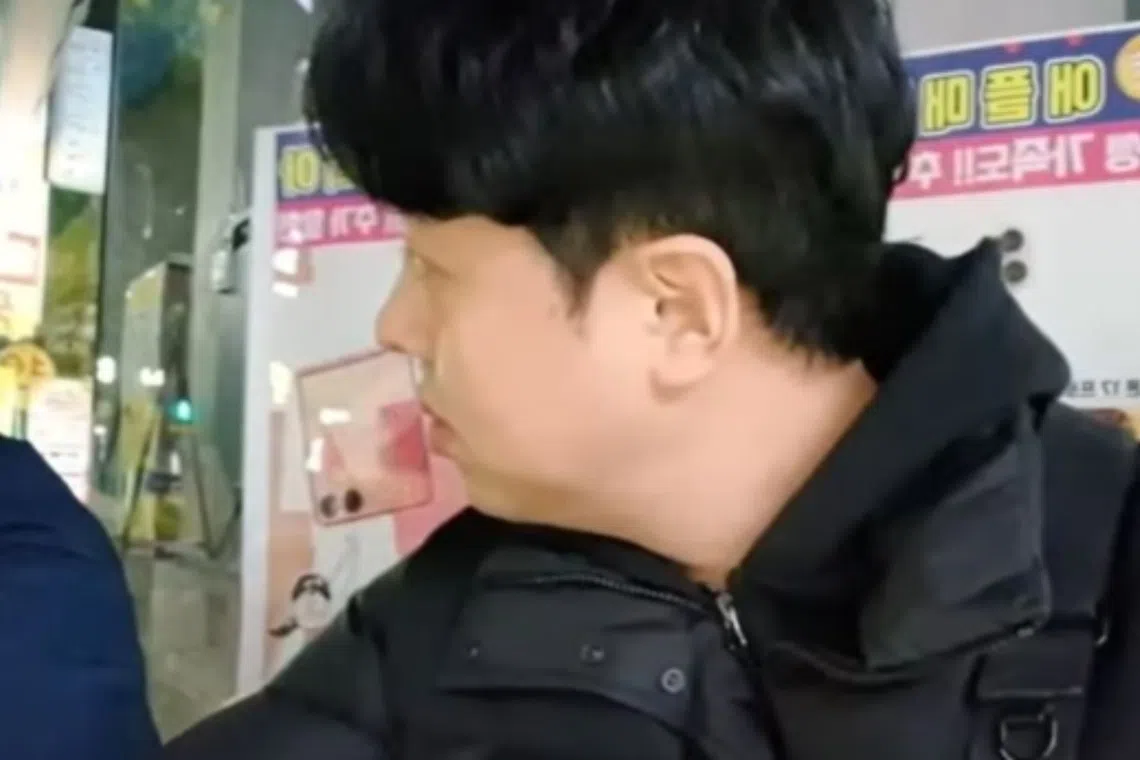 The YouTuber 2ro2 (pictured) was conducting a live broadcast on the streets of the southwestern city on Nov 21 when he encountered a man wearing a blue jacket.