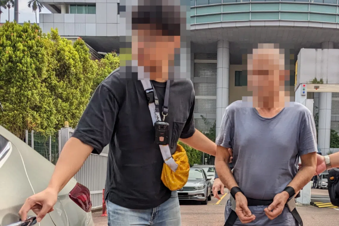 The 56-year-old Singaporean arrested by CNB officers on April 16.