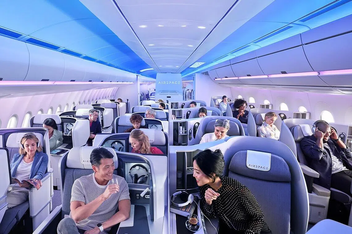 The Airbus A350 aircraft features LED lighting with 16.3 million colours that can create a immense number of ambience scenarios.