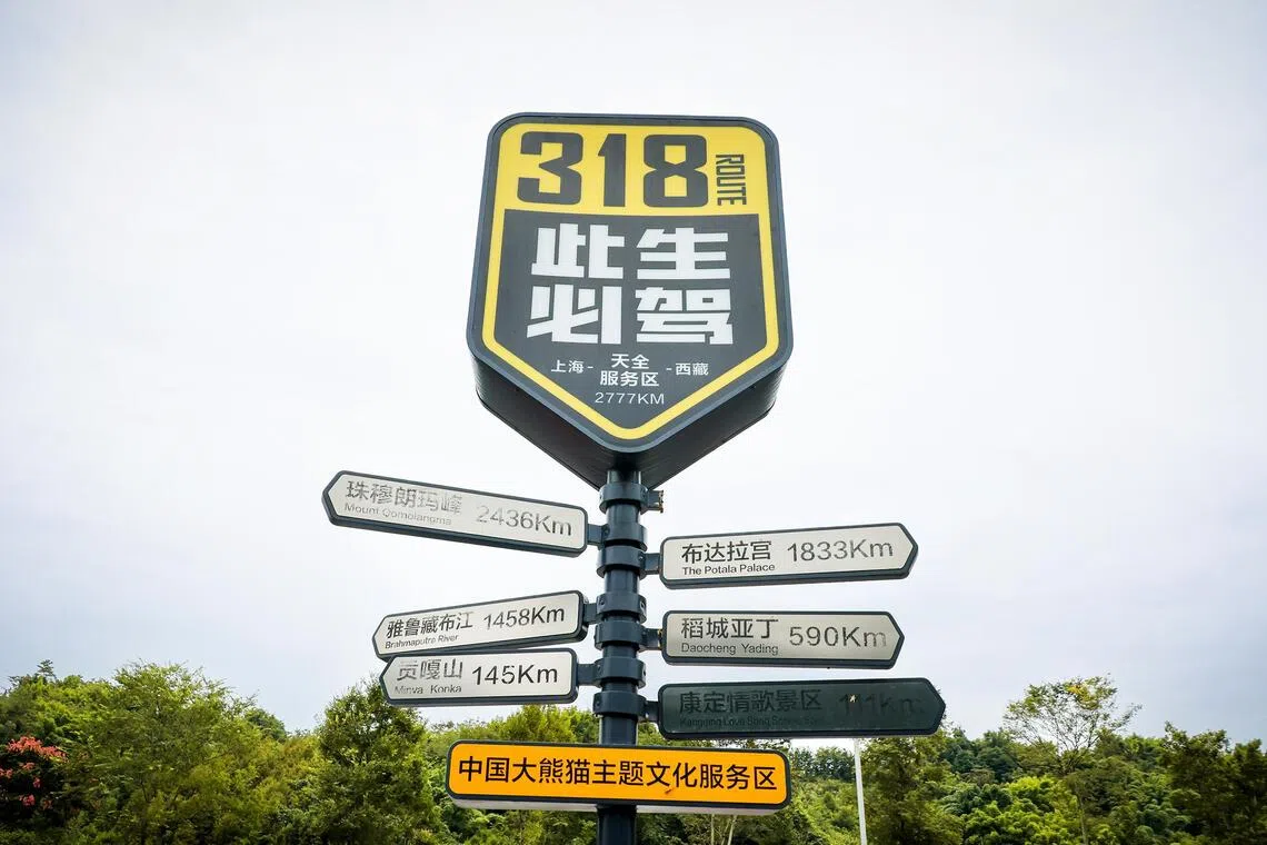 Part of the journey took in sections of the storied Highway 318 in Sichuan province. At about 5,500km, it is China’s longest national highway, stretching from People’s Square in Shanghai westwards to Tibet.