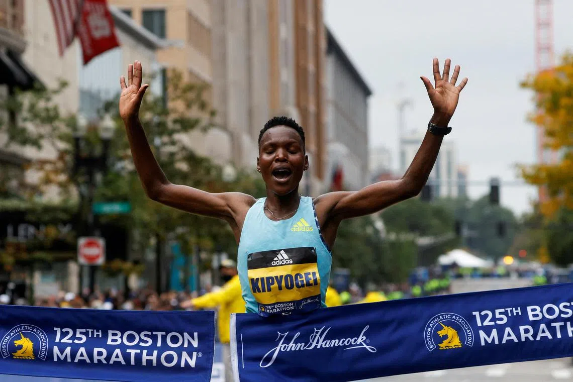 Kenya's Diana Kipyokei, winner of the 2021 Boston Marathon, has been provisionally suspended in October for using triamcinolone acetonide.