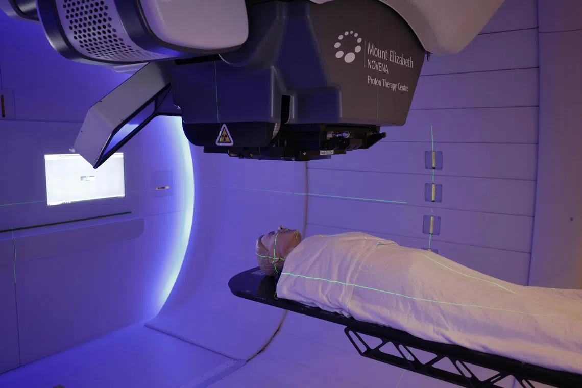 The proton beam therapy treatment room in the Proton Therapy Centre at Mount Elizabeth Novena on Feb 21, 2024.