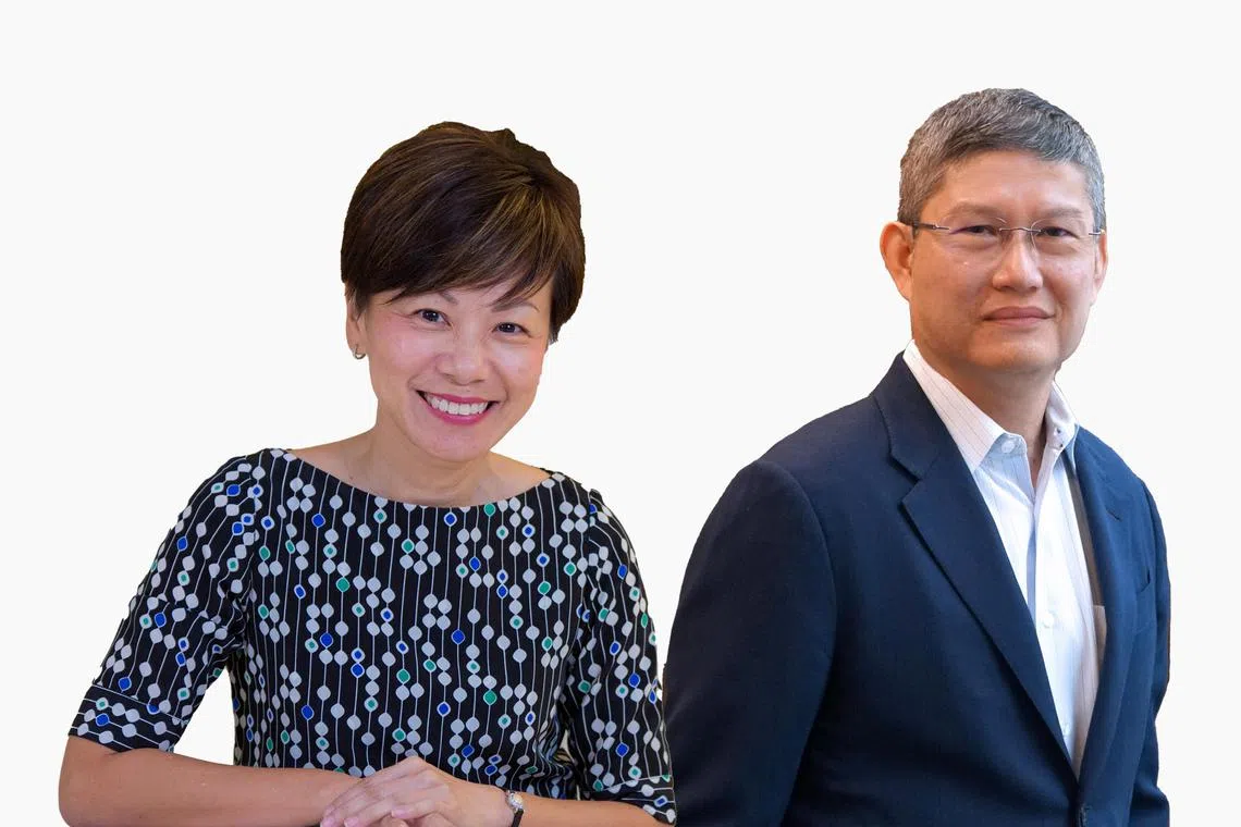 KPMG Singapore managing partner Ong Pang Thye (right) will step down on Oct 1 and be succeeded by deputy managing partner and head of audit Lee Sze Yeng. 
