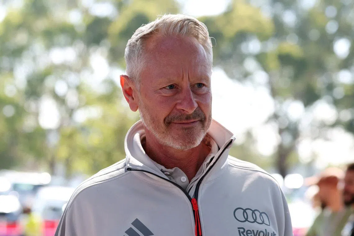 FILE PHOTO: Formula One F1 - Australian Grand Prix - Albert Park Grand Prix Circuit, Melbourne, Australia - March 5, 2026 Audi team principal Jonathan Wheatley arrives ahead of the Australian Grand Prix REUTERS/Hollie Adams/File Photo