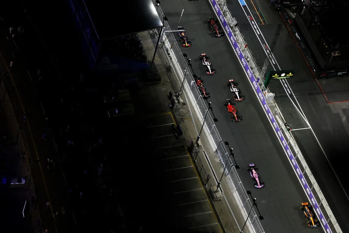 FILE PHOTO: Formula One F1 - Saudi Arabian Grand Prix - Jeddah Corniche Circuit, Jeddah, Saudi Arabia - March 19, 2023 General view during the race REUTERS/Rula Rouhana/File Photo