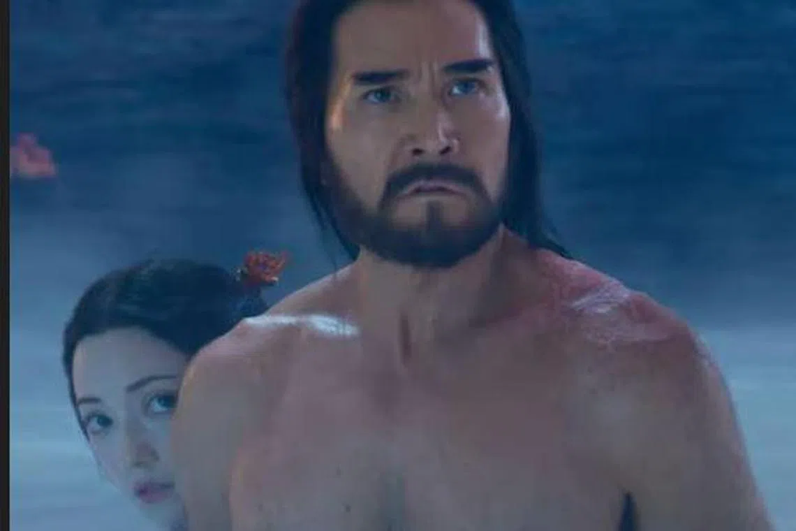 费翔在《封神第一部：朝歌风云》中与“妲己”娜然对手戏多