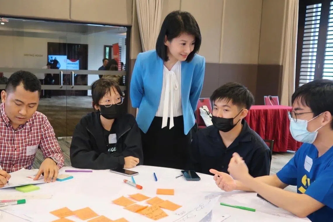 Minister of State for Social and Family Development Sun Xueling in a Forward Singapore dialogue at Singapore Polytechnic on refreshing Singapore's meritocracy. 