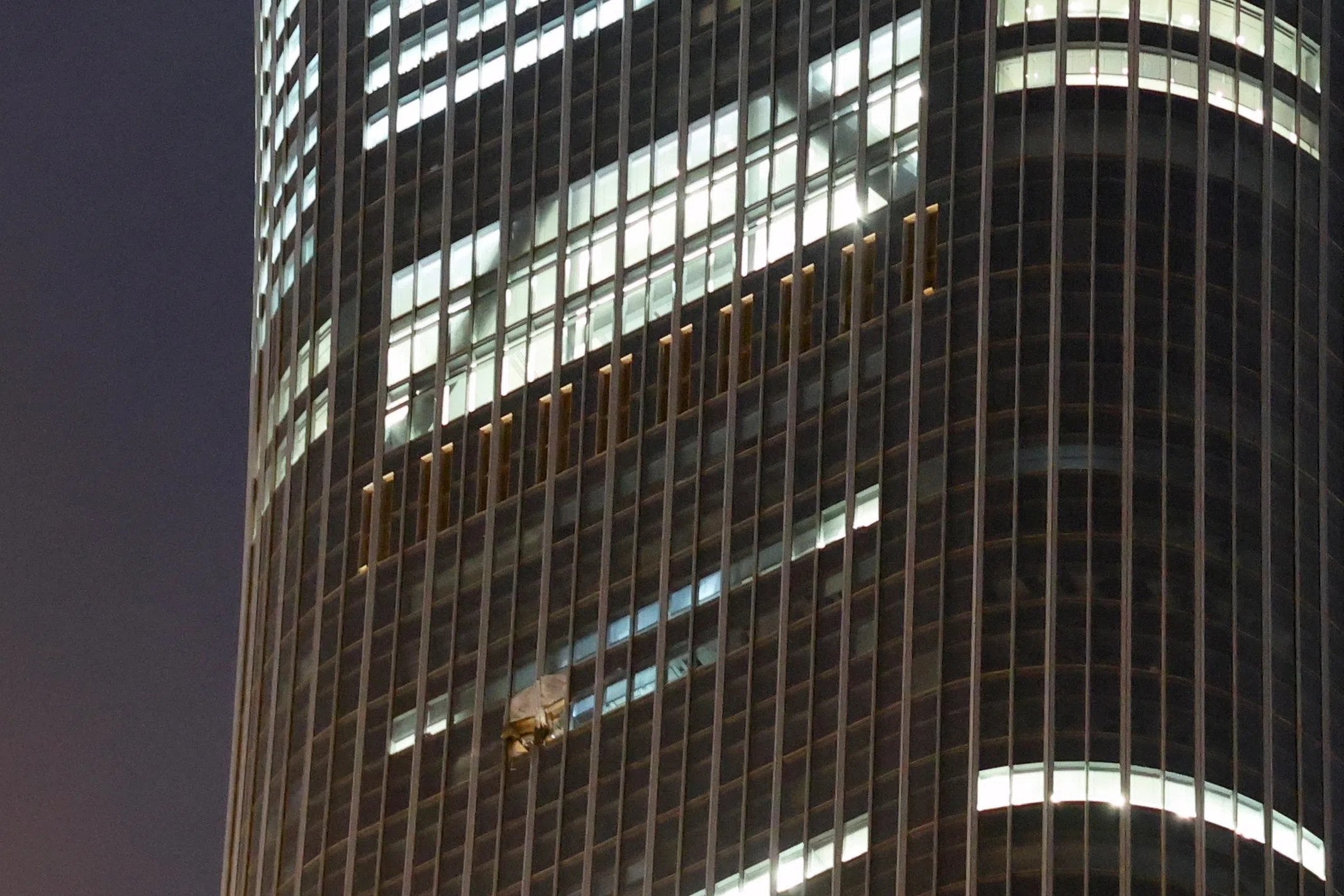 The CITIC Tower, also known as China Zun, where damage is visible on a high floor of the exterior, in Beijing, China June 26, 2026. REUTERS/Maxim Shemetov