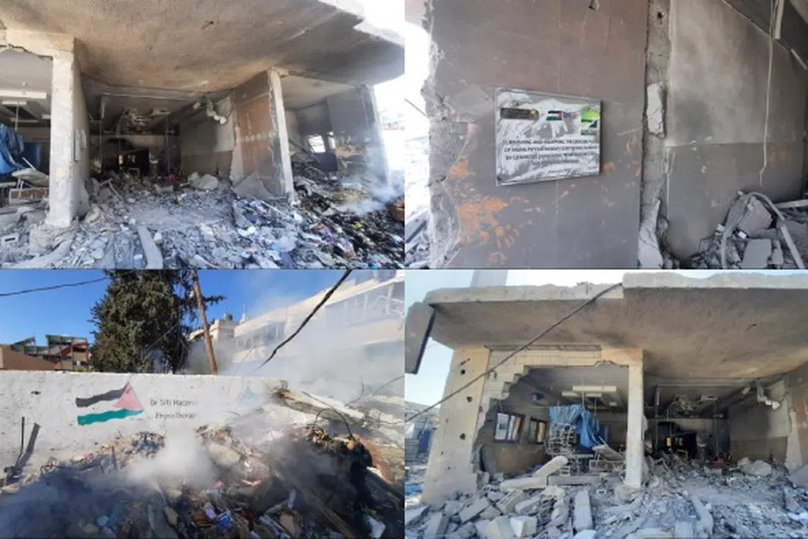 The Dr Siti Hasmah and Enaya Physiotherapy Centre was reportedly destroyed by Israeli bombing on Nov 7.