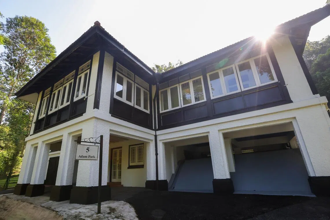A bungalow at 5 Adam Park, one of 14 built in a similar style at the site.