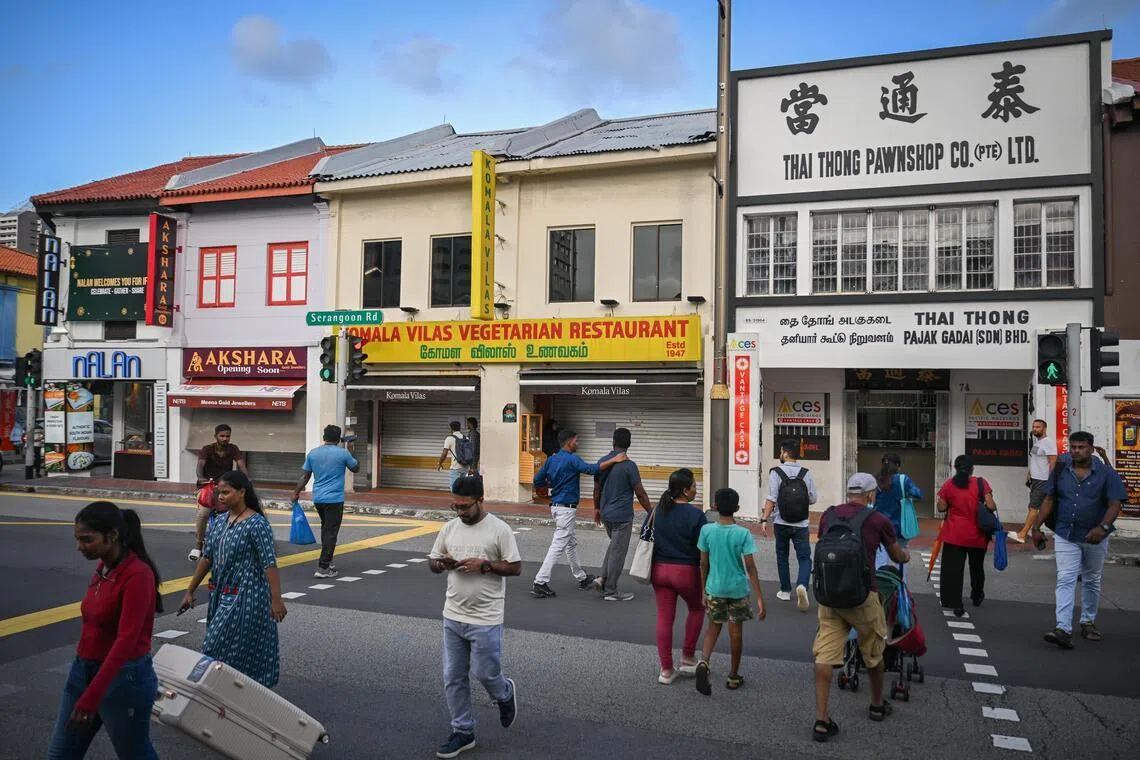 The shuttered Komala Vilas vegetarian restaurant on March 16.