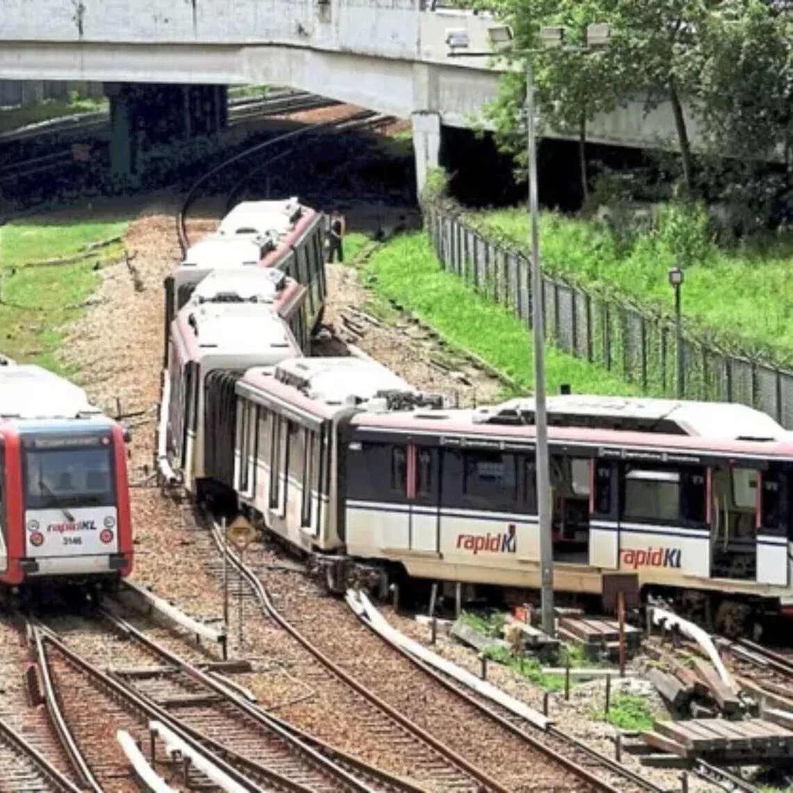 25 passengers were safely evacuated, and crowds of passengers were left stranded at stations along the route.